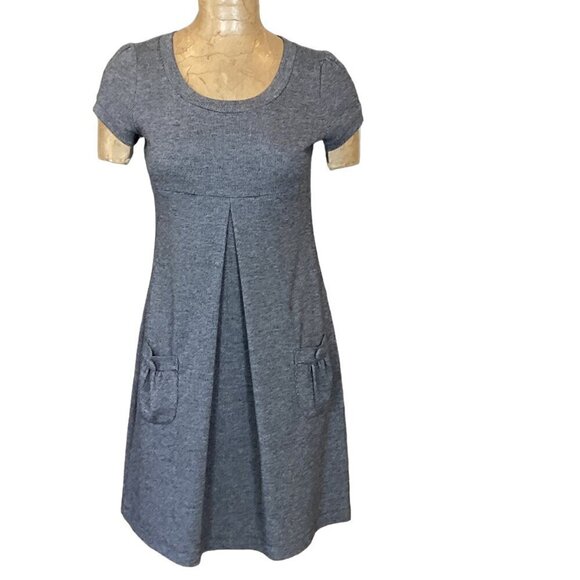 En Focus Studio Short Sleeve Pocket Dress Sz 8 Gray 35P - Picture 2 of 8